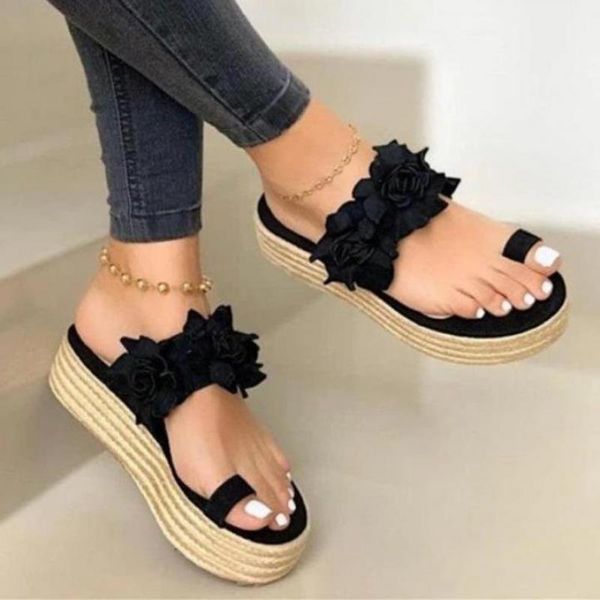 slippers women summer casual daily flower slip on platform sandals thick bottom comfortable beach shoes plus size, Black
slippers women summer casual daily flower slip on platform sandals thick bottom comfortable beach shoes plus size, Black