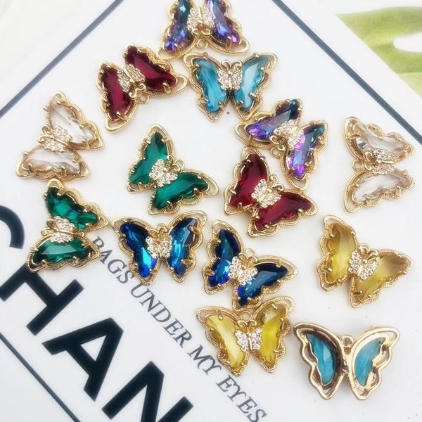 charms 2 pieces of transparent color rhinestone double butterfly pendant gold acrylic copper alloy insect animal diy, Bronze;silver
charms 2 pieces of transparent color rhinestone double butterfly pendant gold acrylic copper alloy insect animal diy, Bronze;silver