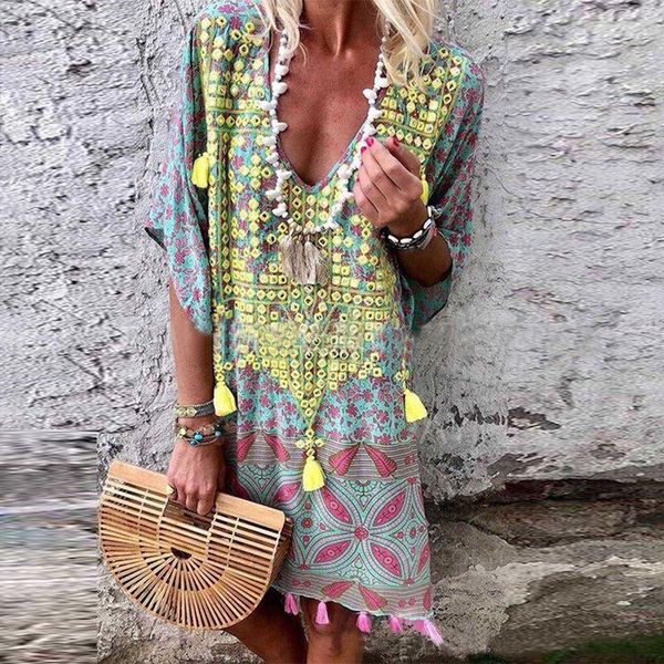 summer new women short sleeve plus size vintage bohemian v-neck print fringe loose es 2021 srtf, Black;gray
summer new women short sleeve plus size vintage bohemian v-neck print fringe loose es 2021 srtf, Black;gray