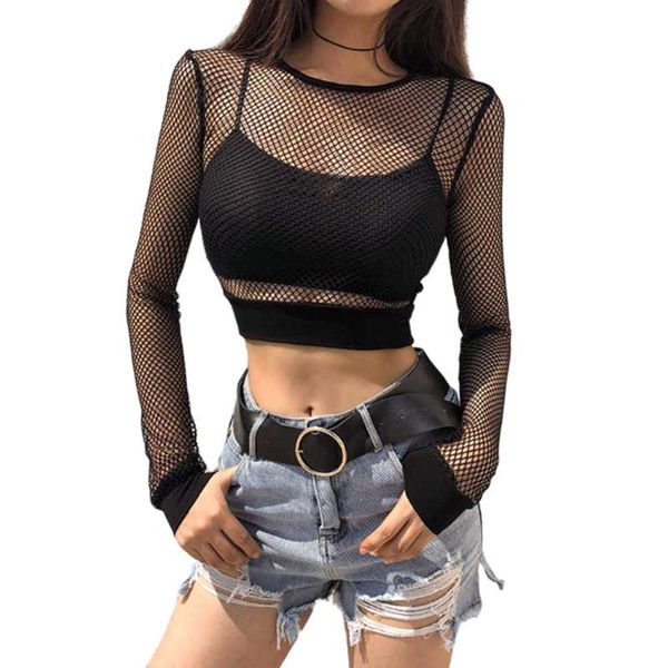 women's t-shirt long sleeve tees women casual gothic punk mesh black summer 2021 streetwear japan goth fashion lady hight street, White
women's t-shirt long sleeve tees women casual gothic punk mesh black summer 2021 streetwear japan goth fashion lady hight street, White