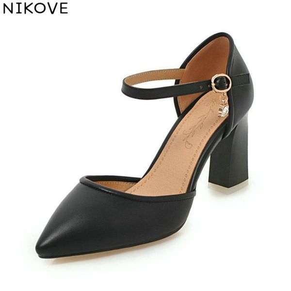dress shoes nikove 2021 women pumps two-piece pu leather square high heels pointed toe buckle fashion ladies size 34-43, Black
dress shoes nikove 2021 women pumps two-piece pu leather square high heels pointed toe buckle fashion ladies size 34-43, Black