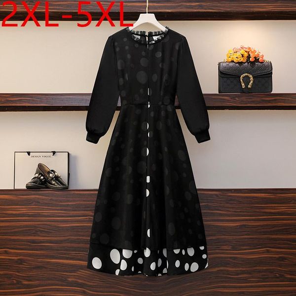 plus size dresses dress for women 2021 autumn v-neck long sleeve polka dot print mesh patchwork split female 2xl 3xl 4xl 5xl, Black
plus size dresses dress for women 2021 autumn v-neck long sleeve polka dot print mesh patchwork split female 2xl 3xl 4xl 5xl, Black