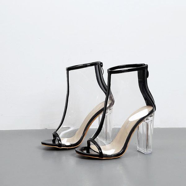 dress shoes women sandals perspex high heels pvc clear crystal classic open toe ankle boots quality fashion woman pumps, Black
dress shoes women sandals perspex high heels pvc clear crystal classic open toe ankle boots quality fashion woman pumps, Black