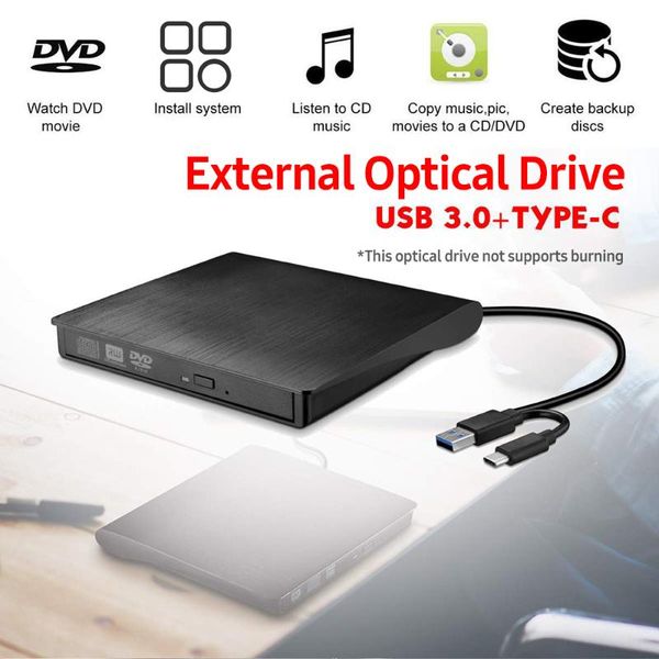 usb 3.0 type-c dual-port ultra-thin external optical drive cd/dvd player portable dvd-rom drive for windows/mac os
usb 3.0 type-c dual-port ultra-thin external optical drive cd/dvd player portable dvd-rom drive for windows/mac os