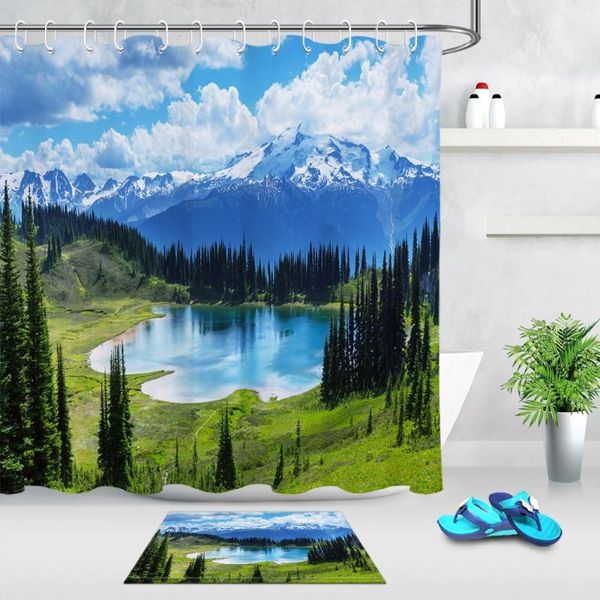 shower curtains green tree lake snowy mountains bathroom curtain mat set nature scenic waterproof fabric for bathtub decor
shower curtains green tree lake snowy mountains bathroom curtain mat set nature scenic waterproof fabric for bathtub decor