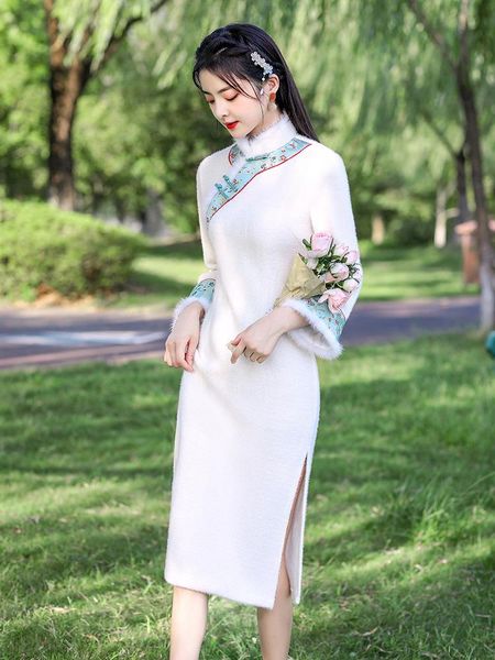 ethnic clothing h.rong.x 2021 autumn winter chinese cheongsam dress retro elegant bodycon improved qipao traditional tang large sleeves chip, Red
ethnic clothing h.rong.x 2021 autumn winter chinese cheongsam dress retro elegant bodycon improved qipao traditional tang large sleeves chip, Red