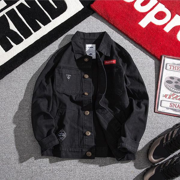 men's jackets 2021 spring and summer listing korean version of the couple harajuku casual denim stitching jacket s-3xl streetwear, Black;brown
men's jackets 2021 spring and summer listing korean version of the couple harajuku casual denim stitching jacket s-3xl streetwear, Black;brown