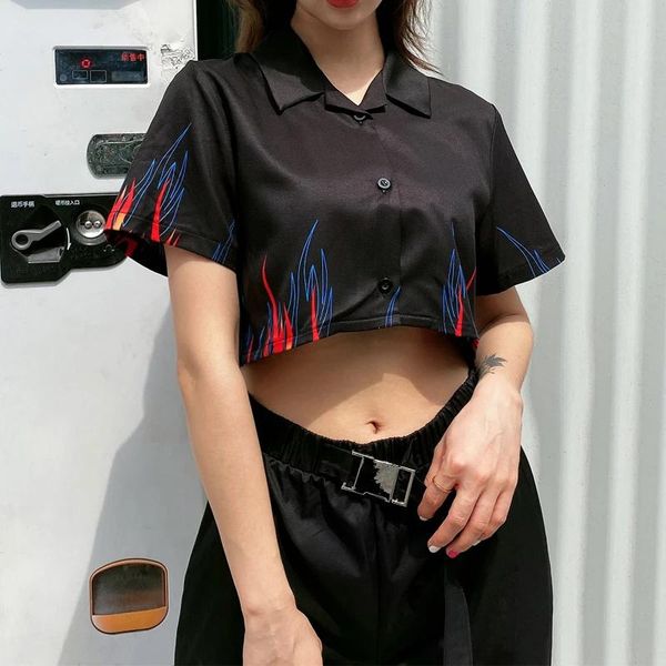 women's t-shirt women short sleeve black ladies streetwear summer t shirts vintage tshirt flame fire printed harajuku crop tee shirt, White
women's t-shirt women short sleeve black ladies streetwear summer t shirts vintage tshirt flame fire printed harajuku crop tee shirt, White