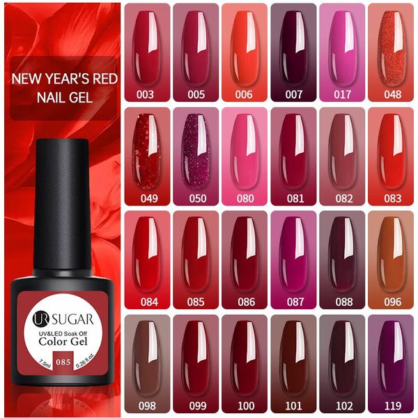 nail gel ur sugar 7.5ml glitter polish red series year soak off uv led art varnish with any color base coat, Red;pink
nail gel ur sugar 7.5ml glitter polish red series year soak off uv led art varnish with any color base coat, Red;pink