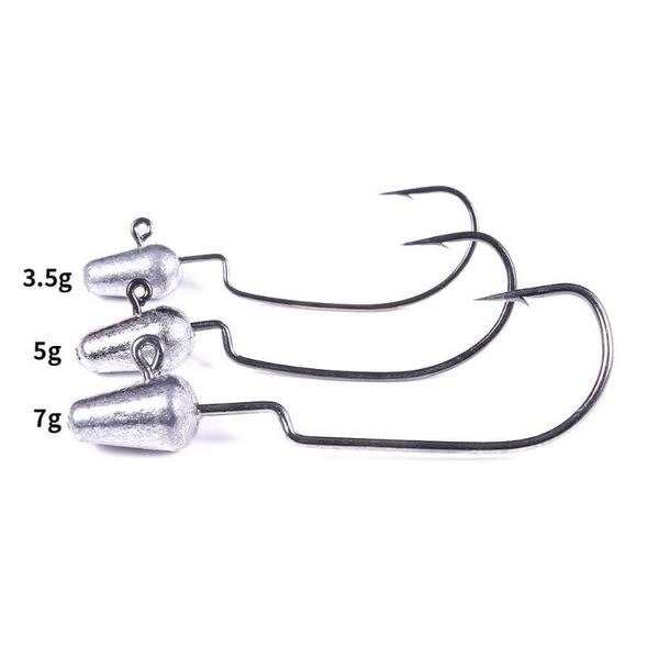 5pcs 3.5g 5g 7g weighted worm hook carbon steel offset barb wide gap fishing hooks for soft plastic baits
5pcs 3.5g 5g 7g weighted worm hook carbon steel offset barb wide gap fishing hooks for soft plastic baits