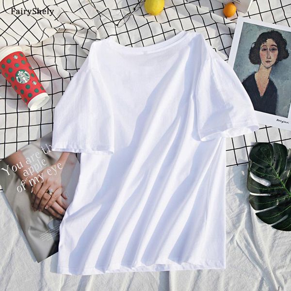 women's t-shirt fairyshely 2021 summer short sleeve korean white casual college style loose plus size t- shirt female 4xl
women's t-shirt fairyshely 2021 summer short sleeve korean white casual college style loose plus size t- shirt female 4xl