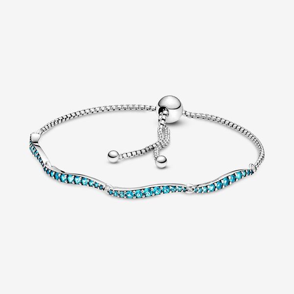 100% sparkling link chain blue wavy slider bracelets 925 sterling silver adjustable cubic zirconia bracelet fashion women wedding engagement, Black
100% sparkling link chain blue wavy slider bracelets 925 sterling silver adjustable cubic zirconia bracelet fashion women wedding engagement, Black