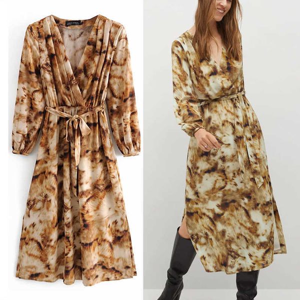 za animal print belt midi dress women long puff sleeve wrap v neck elegant office dresses woman vintage autumn vestidos 210602, Black;gray
za animal print belt midi dress women long puff sleeve wrap v neck elegant office dresses woman vintage autumn vestidos 210602, Black;gray