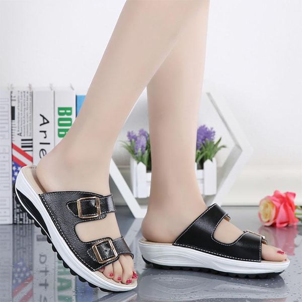 slippers fashion summer outdoor casual flat white flip flop women soft bottom metal buckle platform shoes ladies convenient, Black
slippers fashion summer outdoor casual flat white flip flop women soft bottom metal buckle platform shoes ladies convenient, Black