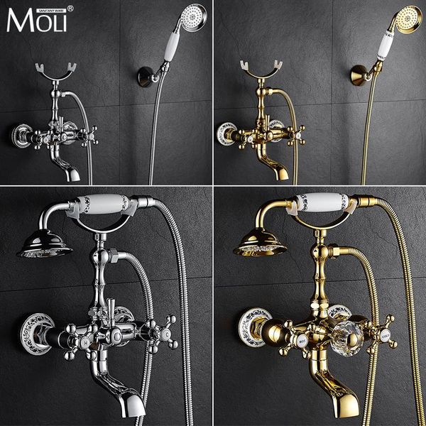bathroom shower sets gold bath luxury crystal telephone type handle bathtub78 brass faucet with hand faucets mixer tap ml8310g
bathroom shower sets gold bath luxury crystal telephone type handle bathtub78 brass faucet with hand faucets mixer tap ml8310g