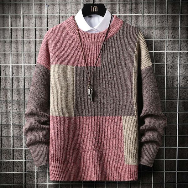 2021new round neck korean knitwear autumn and winter fashion casual bottomed sweater men's wear, White;black
2021new round neck korean knitwear autumn and winter fashion casual bottomed sweater men's wear, White;black