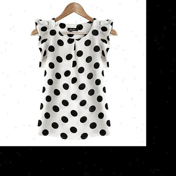 womens clothing women summer casual polka dot round neck short sleeve shirt chiffon blouse, White
womens clothing women summer casual polka dot round neck short sleeve shirt chiffon blouse, White