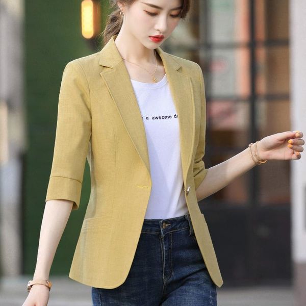 women's suits & blazers autumn and winter women's blazer jacket casual black solid color three quarter sleeve single button pocket, White;black
women's suits & blazers autumn and winter women's blazer jacket casual black solid color three quarter sleeve single button pocket, White;black