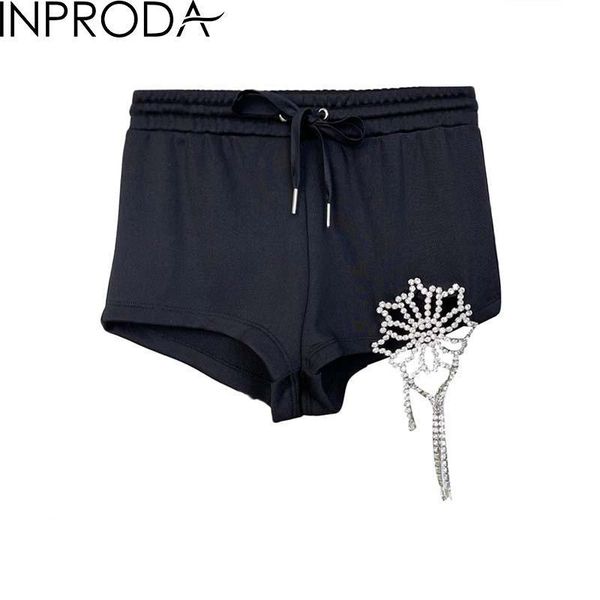 women's shorts inproda women elastic waisted drawstring diamond hollow out slim black female loose leisure 2021 autumn fashion, White;black
women's shorts inproda women elastic waisted drawstring diamond hollow out slim black female loose leisure 2021 autumn fashion, White;black