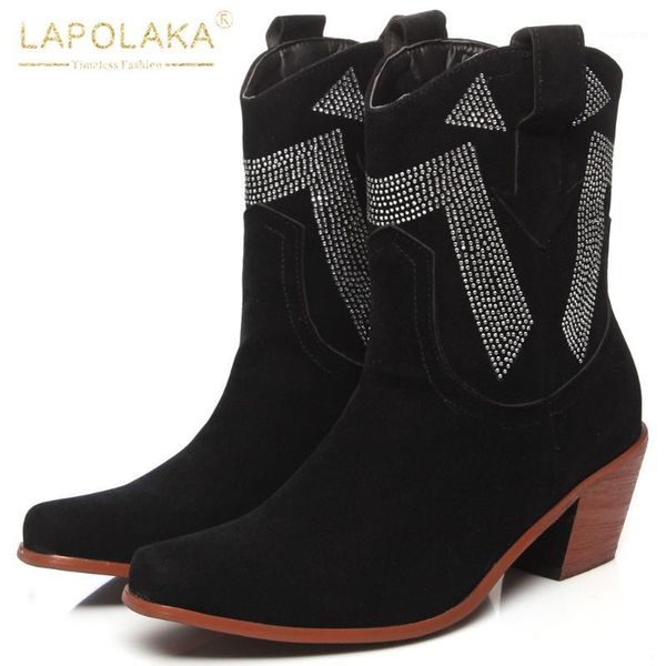 boots lapolaka 2021 comfy flock female western woman shoes hoof high heels crystal slip on ins lady1, Black
boots lapolaka 2021 comfy flock female western woman shoes hoof high heels crystal slip on ins lady1, Black