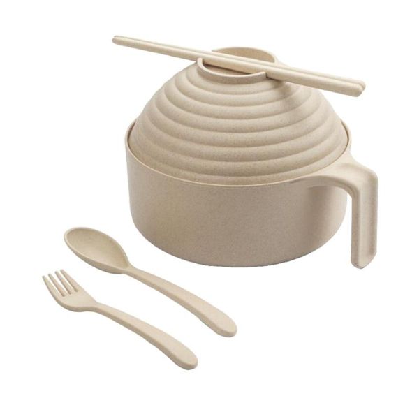 bowls 1 set delicate wheat straw bowl durable fork spoon chopsticks premium (beige)
bowls 1 set delicate wheat straw bowl durable fork spoon chopsticks premium (beige)