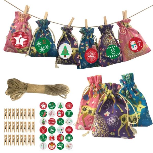 christmas decorations countdown advent calendar gift bag cotton linen fabric party hanging decoration
christmas decorations countdown advent calendar gift bag cotton linen fabric party hanging decoration