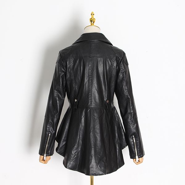 pu leather jacket for women notched long sleeve irregular hem ruched streetwear female coat 2020 spring fashion new, Black;brown
pu leather jacket for women notched long sleeve irregular hem ruched streetwear female coat 2020 spring fashion new, Black;brown