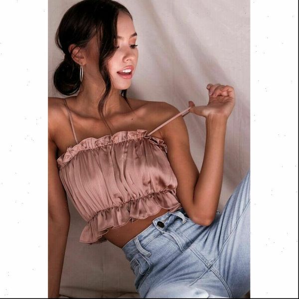 2021 ruched camisole crop women spaghetti strap casual camis summer shirt female black pink red, White
2021 ruched camisole crop women spaghetti strap casual camis summer shirt female black pink red, White