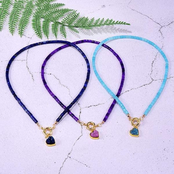 pendant necklaces classic handmade natural stone lapis lazuli heart for women brass gold plated boho jewelry bijoux choker gifts, Silver
pendant necklaces classic handmade natural stone lapis lazuli heart for women brass gold plated boho jewelry bijoux choker gifts, Silver