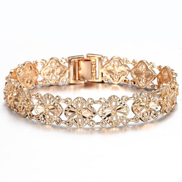 link, chain 585 rose gold bracelet bangle for women ladies fashion cut out carved flower heart oval jewelry party gift wholesale hcbm04, Black
link, chain 585 rose gold bracelet bangle for women ladies fashion cut out carved flower heart oval jewelry party gift wholesale hcbm04, Black