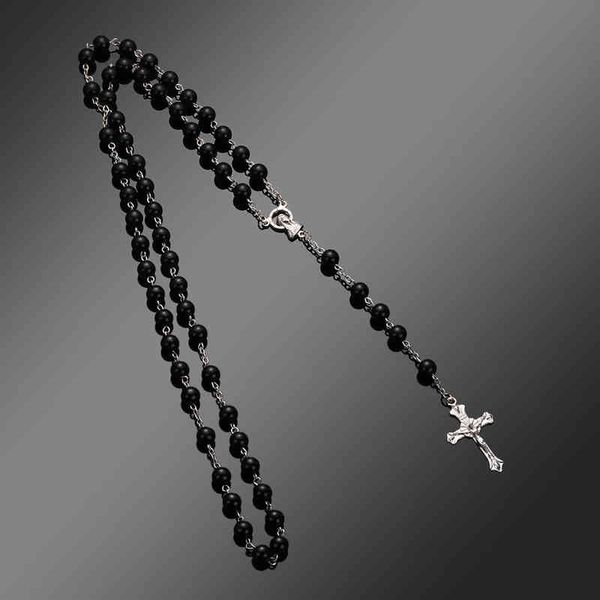 fashion handmade round glass catholic rosary quality beads cross religious pendants necklace, Silver
fashion handmade round glass catholic rosary quality beads cross religious pendants necklace, Silver