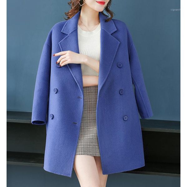 xs- 2019 new women outerwear autumn winter clothing fashion warm woolen blends slim female elegant double breasted woolen coat1, Black
xs- 2019 new women outerwear autumn winter clothing fashion warm woolen blends slim female elegant double breasted woolen coat1, Black