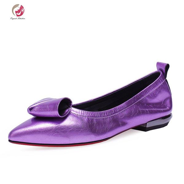 dress shoes original intention stylish purple silver genuine leather pumps woman low heels pointed toe elegant female spring party, Black
dress shoes original intention stylish purple silver genuine leather pumps woman low heels pointed toe elegant female spring party, Black