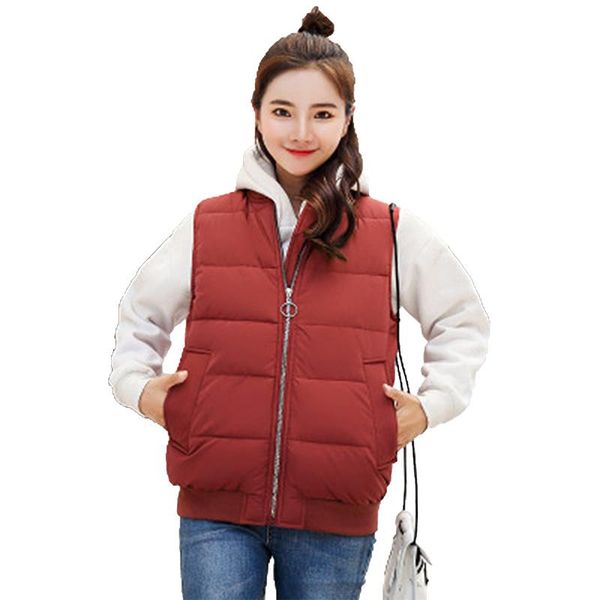 women's vests 2021 est women winter short cotton vest female sleeveless slim parka jacket coat ladies student warm waistcoat f706, Black;white
women's vests 2021 est women winter short cotton vest female sleeveless slim parka jacket coat ladies student warm waistcoat f706, Black;white