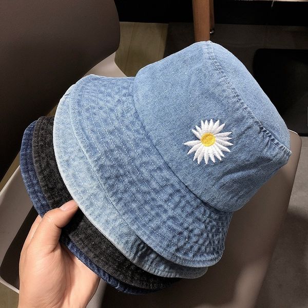 embroidery daisy bucket hat women men panama summer daisies sun hats fashion travel blue bob denim fisherman cap gorros mujer, Blue;gray
embroidery daisy bucket hat women men panama summer daisies sun hats fashion travel blue bob denim fisherman cap gorros mujer, Blue;gray