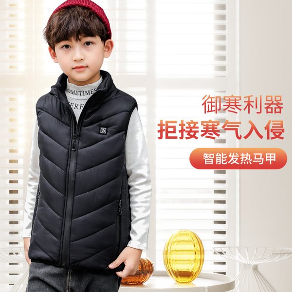coat self-adjusting warm temperature new children's safety intelligent heating vest autumn and winter cotton clothes usb charging, Black
coat self-adjusting warm temperature new children's safety intelligent heating vest autumn and winter cotton clothes usb charging, Black