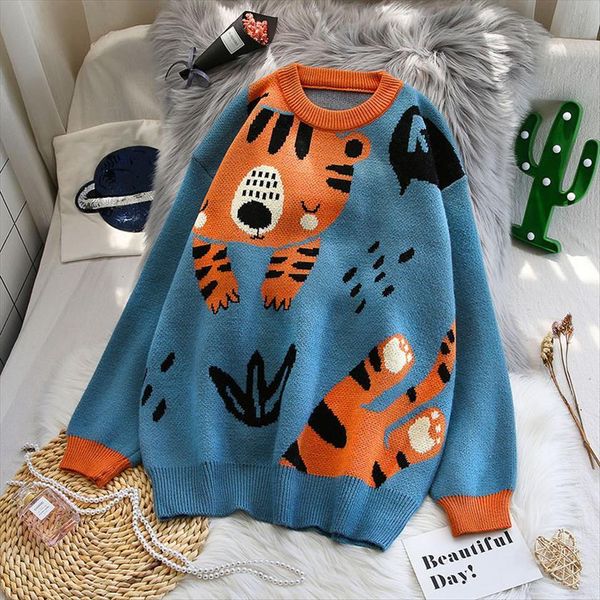 autumn winter women kawaii oversized womens sweaters knitted thicken pullovers cartoon outwear ropa mujer loose casual ladies, White;black
autumn winter women kawaii oversized womens sweaters knitted thicken pullovers cartoon outwear ropa mujer loose casual ladies, White;black