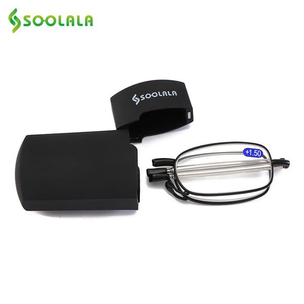 sunglasses soolala square metal folding reading glasses women men presbyopia foldable magnifying reader with mini hard case, White;black
sunglasses soolala square metal folding reading glasses women men presbyopia foldable magnifying reader with mini hard case, White;black