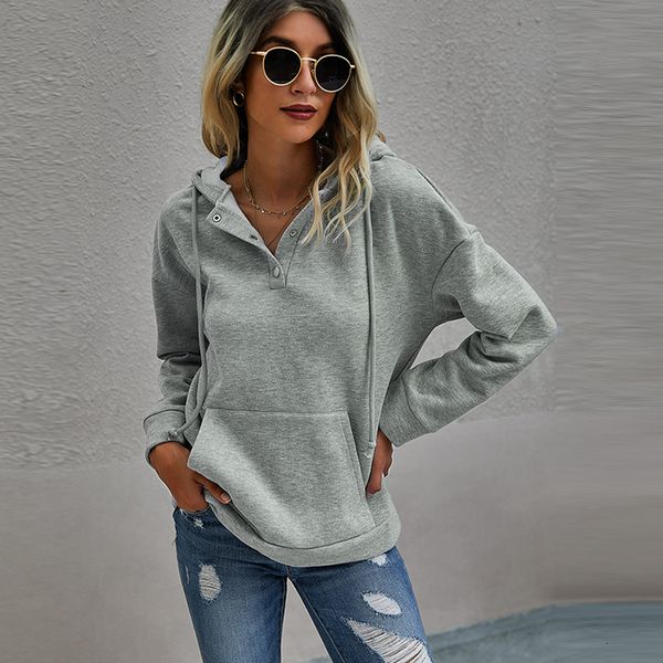 2021 new sweatshirts women casual solid hood drawstring button long sleeve hoodies pullovers autumn fashion ladies pocket sweatshirt rw, Black
2021 new sweatshirts women casual solid hood drawstring button long sleeve hoodies pullovers autumn fashion ladies pocket sweatshirt rw, Black