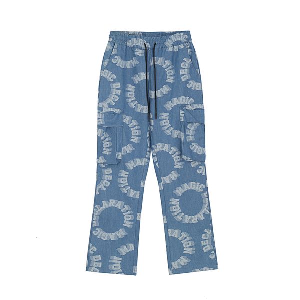 2021 new high street carta impresso bolsos de brim dos homens cordo perna larga casual denim tamanho e lavado solto carga calas dti6, Blue
2021 new high street carta impresso bolsos de brim dos homens cordo perna larga casual denim tamanho e lavado solto carga calas dti6, Blue