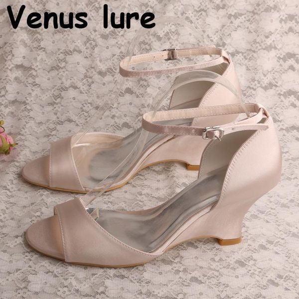 dress shoes nude satin prom wedge heel wedding sandals ankle strap peep toe handmade, Black
dress shoes nude satin prom wedge heel wedding sandals ankle strap peep toe handmade, Black