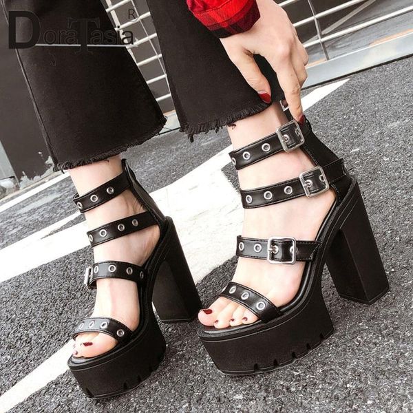 sandals doratasia 2021 summer female roman platform chunky high heels buckle women gothic punk party shoes woman, Black
sandals doratasia 2021 summer female roman platform chunky high heels buckle women gothic punk party shoes woman, Black