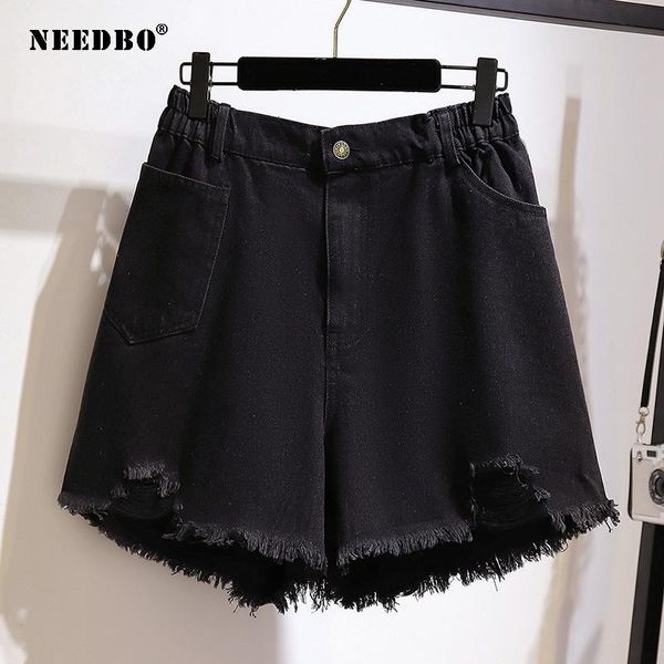 women's shorts neebo plus size summer denim women vintage high waist blue wide leg female caual ladies jeans for, White;black
women's shorts neebo plus size summer denim women vintage high waist blue wide leg female caual ladies jeans for, White;black