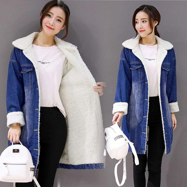 women's jackets winter women plus size s-5xl long basical jeans jacket wool lining coat bleach full sleeves single breast denim, Black;brown
women's jackets winter women plus size s-5xl long basical jeans jacket wool lining coat bleach full sleeves single breast denim, Black;brown