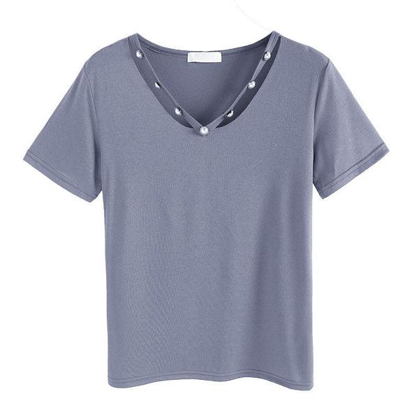 women's t-shirt classic fashion summer leisure breathable soft pure cotton, White
women's t-shirt classic fashion summer leisure breathable soft pure cotton, White