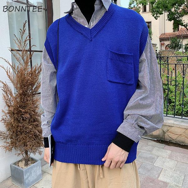 men's vests sweater vest pockets v-neck ins sleeveless sweaters vintage mens teens chic korean style ulzzang knitted leisure all-match, Black;white
men's vests sweater vest pockets v-neck ins sleeveless sweaters vintage mens teens chic korean style ulzzang knitted leisure all-match, Black;white