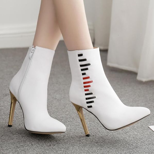 2021 new winter women ankle high shoes dropshipping ladies white pu leather pointed toe thin heels boots woman mwrk, Black
2021 new winter women ankle high shoes dropshipping ladies white pu leather pointed toe thin heels boots woman mwrk, Black