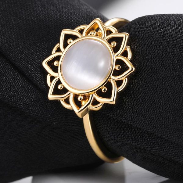 wedding rings fashion golden opal lotus ring for women vintage temperament gold color stainless steel handmade jewelry gift, Slivery;golden
wedding rings fashion golden opal lotus ring for women vintage temperament gold color stainless steel handmade jewelry gift, Slivery;golden