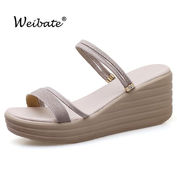 slippers weibate summer women's shoes wedge increase roman thick bottom casual high heel straps two sandals, Black
slippers weibate summer women's shoes wedge increase roman thick bottom casual high heel straps two sandals, Black