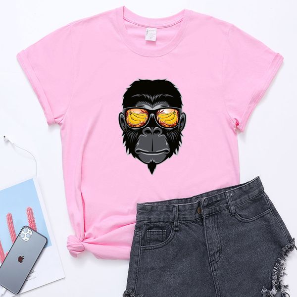 2021 new gorilla print casual loose trend men's and women's cvc polyter cotton short sve t-shirt, White;black
2021 new gorilla print casual loose trend men's and women's cvc polyter cotton short sve t-shirt, White;black